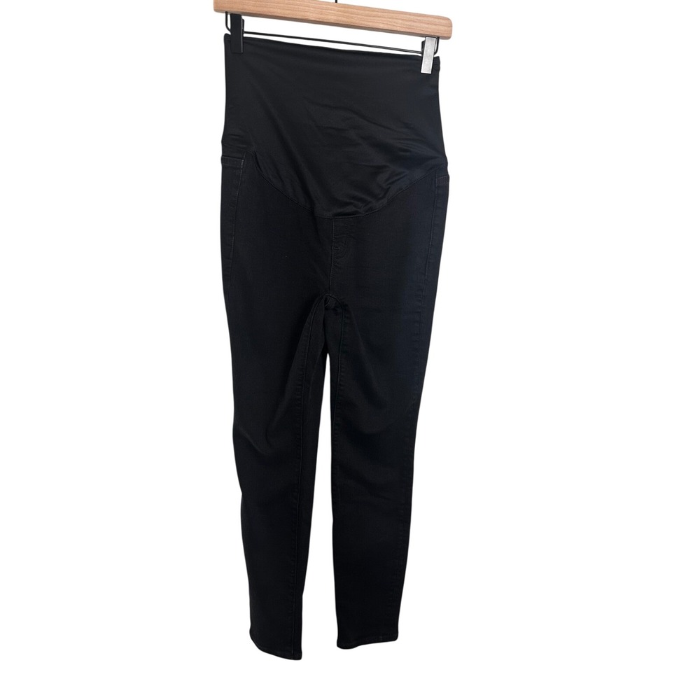 J.Crew Womens Black Full Panel Maternity Skinny Jeans Size 25 Adjustable Waist